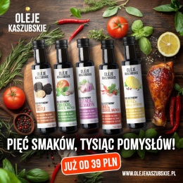 Oleje smakowe tłoczne na zimnoo 5x250ml