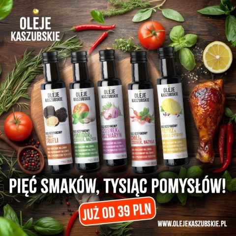 Oleje smakowe tłoczne na zimnoo 5x250ml